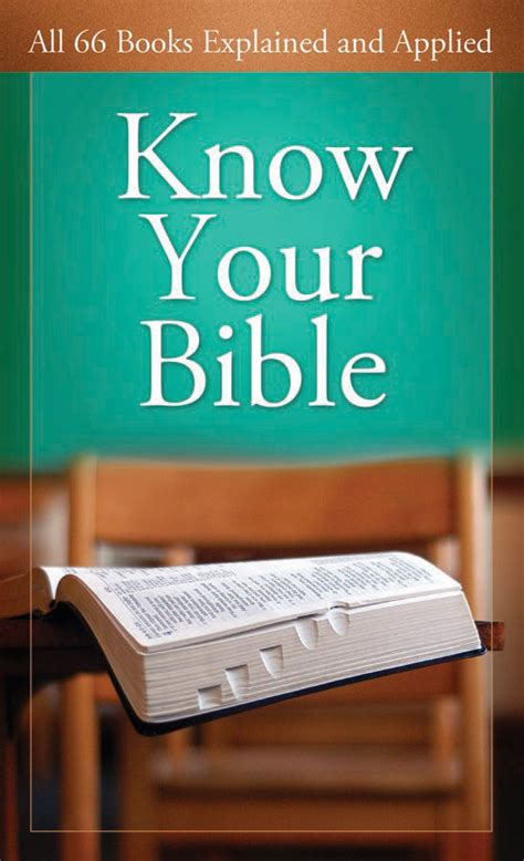 know your bible all 66 books explained and applied PDF